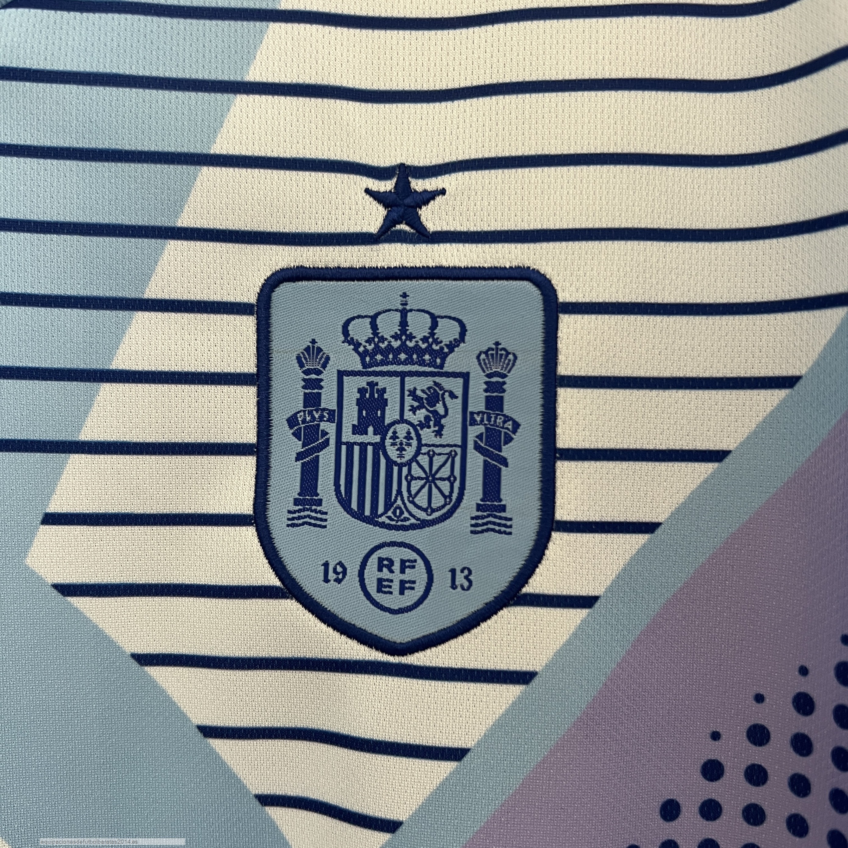 Nuevo Tailandia Portero Camiseta Espana 2024 Azul Baratas